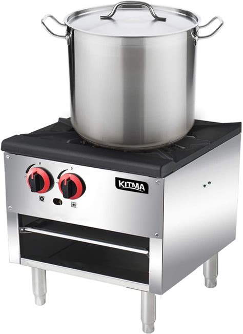 inches single stock pot stove kitma natural gas countertop stock pot range   manual