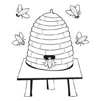 bee coloring pages surfnetkids