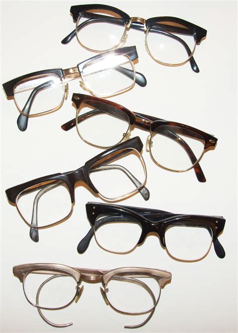 mens browline glasses from the 1950s and 60s available to hire from