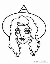 Coloring Witch Pages Face Getdrawings sketch template
