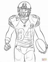 Coloring Beckham Odell Jr Nfl Antonio Brown Pages Printable Football Drawing Lovers Sport Athletes Kids Sports Supercoloring Categories sketch template