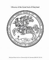 Maryland Coloring Seal State Pages States Obverse Printable Flag Usa Print Getcolorings Seals Go Popular Printables Color sketch template