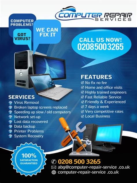 template flyer computer google search computer repair services