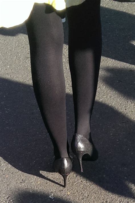 beautiful pins tights and heels opaque tights black stockings hot