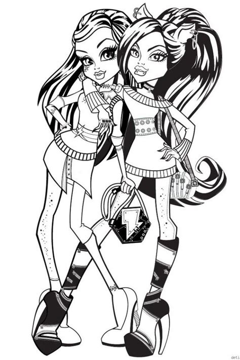 monster high draculaura  clawd coloring pages