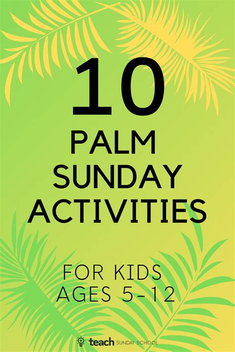 palm sunday kids sunday school lesson  activities ministry