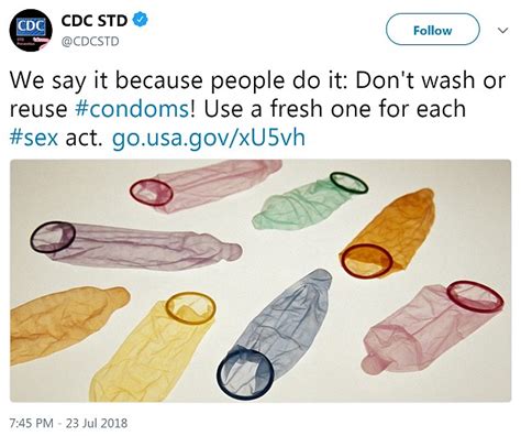 cdc urges americans to stop re using condoms by turning them inside out