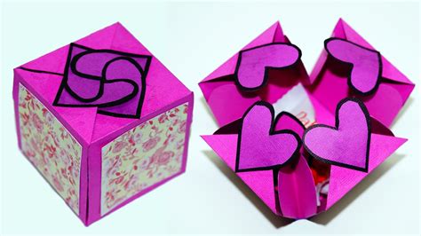 diy paper crafts idea gift box sealed  hearts  smart