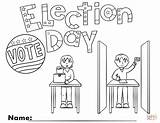 Election Coloring Pages Kids Printable Drawing Color Patriotic Crafts Puzzle Categories sketch template
