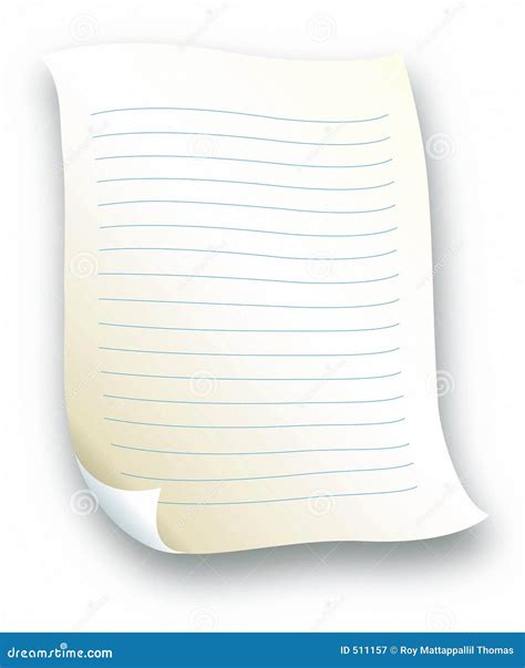 lined letter paper stock vector illustration  background