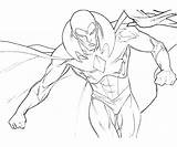 Vision Coloring Pages Avengers Ultron Age Marvel Template Sketch sketch template