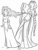 Coloring Pages Merida Disney Brave Mom Library Clipart Her sketch template