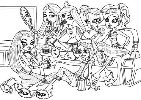 monster high coloring pages getcoloringpagescom