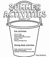 List Summer Bucket Activities Printable Memories Great sketch template