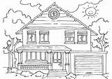 Coloring House Pages Printable Kids sketch template