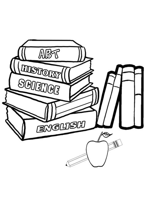 books colouring page activities kidspot