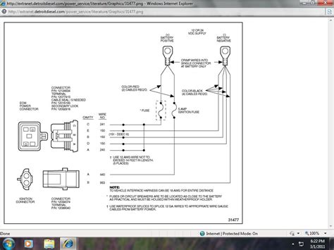detroit series  ecm qa wiring diagrams pinouts fuse location