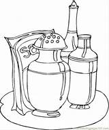 Pepper Salt Coloring Kitchenware Set Online Printable Other Color sketch template