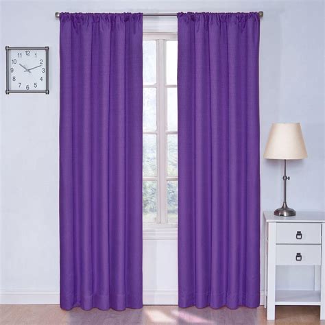 eclipse kendall blackout purple curtain panel   length