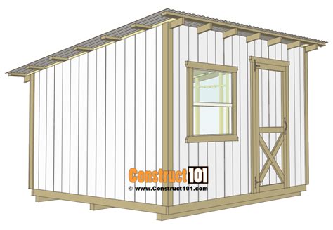 lean  shed plans construct