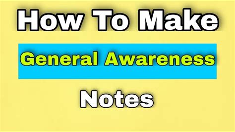 How To Make General Awareness Notes Sbi Clerk 2021 Current