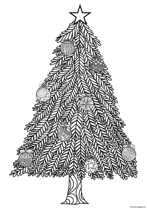 adult christmas tree  ball ornaments  bimdeedee coloring pages