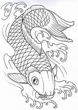 Tattoo Outline Koi Fish Designs Drawing Coloring Tattoos Vikingtattoo Stencil Outlines Deviantart Stencils Japanese Printable Pages Carp Tribal Drawings Sketches sketch template