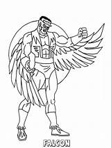 Coloring Pages Falcon Captain America Marvel War Civil Superhero Spiderman Panther Drawing Kids Printable Man Fighting Bad Color Spider Drawings sketch template