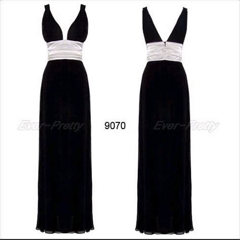sexy black and white double v evening gown id 3664256 product details
