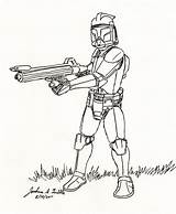 Clone Trooper Sketch Coloring Tribble Industries Clones sketch template
