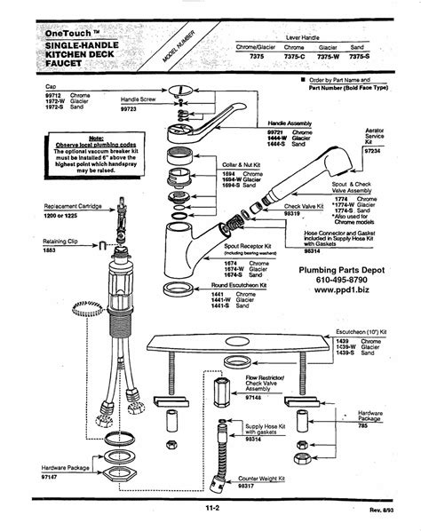 american standard shower faucet parts diagram   kitchen faucet repair faucet repair