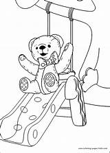 Coloring Pages Teddy Cartoon Andy Pandy Color Sliding Character Printable Slide Kids Sheet Play Sheets Found Print Game sketch template