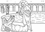 Coloring Man Pool Bethesda Jesus Heals Healing John Lame Pages Bible Peter Heal School Sunday Story Crafts Activities Sheets Clipart sketch template