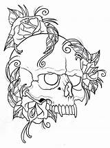 Ausmalbilder Skull Totenkopf Calavera Dibujar Calaveras Skulls Diseños Schadel Zeichenvorlagen sketch template