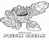 Skylanders Coloring Pages Giants Prism Lightcore Break Online Printable sketch template
