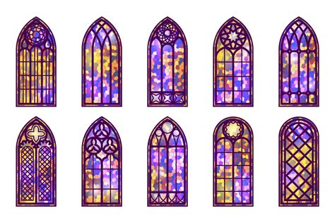 dollhouse printable windows theme antique stained glass