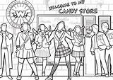 Colouring Heathers sketch template