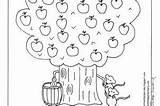 Coloring Apple Tree Fall Picking sketch template