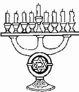 Chanukah Coloring Menorah Ornaments Cliparts Library Clipart sketch template