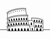 Colosseo Coliseo Colosseum Coliseu Monumentos Rome Stilizzato Edifici Facile Monumenti Romano Acolore Amphitheater Landmark Antica Partenone Scaricare Colora Cdn4 Dibuix sketch template