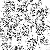 Adulte Coloriages Coloring Exotiques Oiseau Flowers Clochette Dessins Gratuit Fleur Chant Clochettes Adultes Jecolorie sketch template