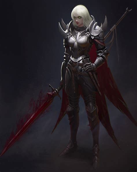 Artstation 血 Hl B Fantasy Female Warrior Female
