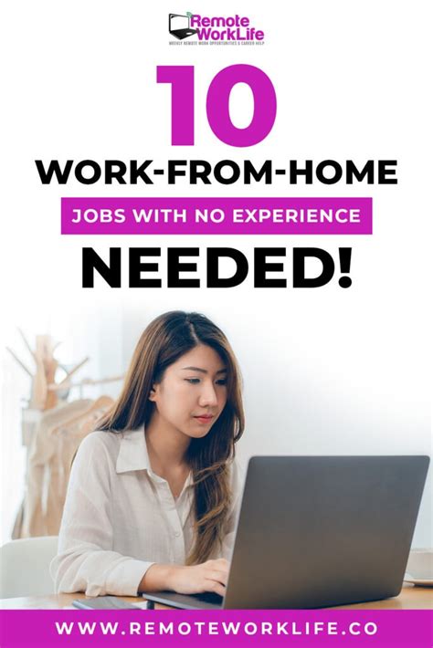 work  home jobs   experience needed  remote work life
