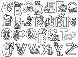 Alphabet Coloring Pages Adult Letters Letter Printable Adults Print Getcolorings Color sketch template