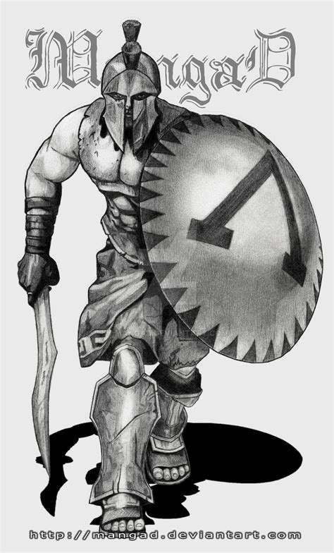 spartan warrior  mangad  deviantart