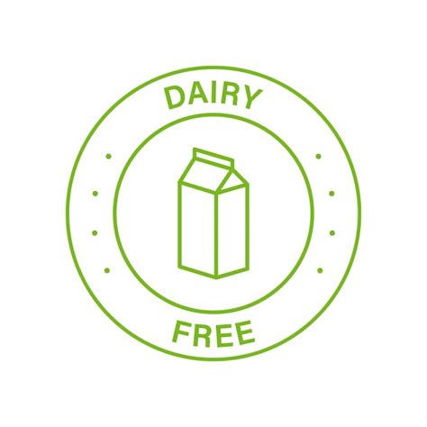premium vector dairy   green stamp   milk lactose label