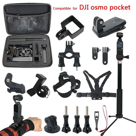 osmo pocket gimbal accessories kit  dji osmo pocket mount extension selfie stick storage bag