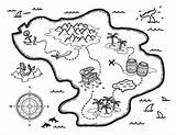 Treasure Map Coloring Pages Printable Kids Museprintables Pirate Maps Drawing Template Island sketch template