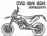 Ktm Dirt Supermoto Motos Moto Smc Motocross Motorbikes Coloring4free Coloringsun sketch template