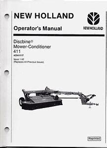 holland  discbine operators manual